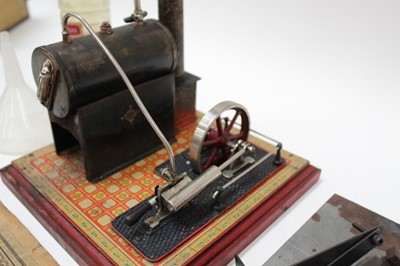 Lot 1827 - Bing model steam engine with instruction leaflet and accessories.