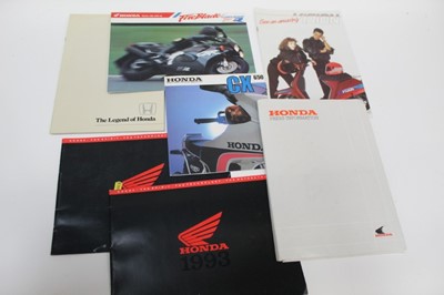 Lot 2048 - Group of 1980s and early 1990s Honda motorcycle and ATV sales brochures and press kits (qty)