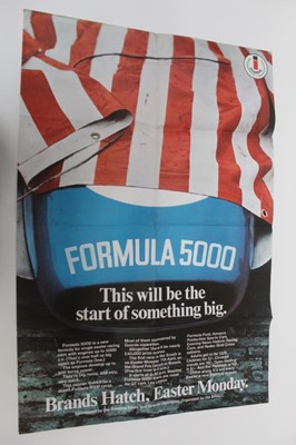 Lot 2008 - Original 1969 Formula 5000 Brands Hatch unframed poster, 75 x 50.5cm