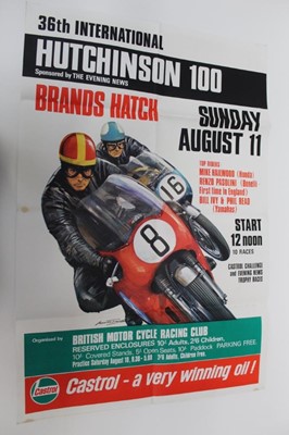 Lot 2004 - Original 36th International Hutchinsons 100 Brands Hatch motorcycle races unframed poster, 76 x 50.5cm