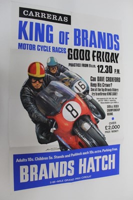 Lot 2002 - Original Carreras King of Brands motorcycle races unframed poster, 75 x 50.5cm