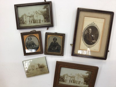 Lot 1458 - Photographs in album and loose relating to the King family of Desning Hall, Higham, Suffolk.  Small photographs in album 1919 Mrs Simpkins cottage on fire with fire engines and cart removing furnit...