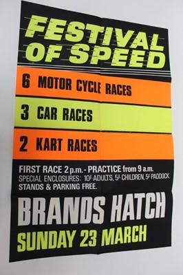 Lot 2000 - Original Festival of Speed Brands Hatch car, kart and motorcycle races unframed poster, 75 x 50.5cm