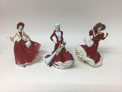 Lot 1168 - Five Royal Doulton Christmas Day figures - 1999 HN4214, 2000 HN4242, 2005 HN4723, 2006 HN4899 and 2007 HN4911