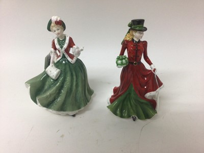 Lot 1168 - Five Royal Doulton Christmas Day figures - 1999 HN4214, 2000 HN4242, 2005 HN4723, 2006 HN4899 and 2007 HN4911