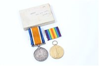 Lot 599 - First World War pair - comprising War and...