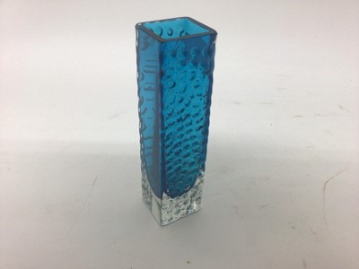 Lot 1173 - Whitefriars Kingfisher blue Nailhead vase, 17cm high