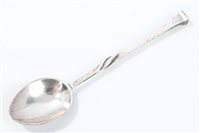 Lot 553 - Edwardian Silverer teaspoon with hammered...