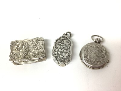Lot 170 - Two Georgian silver vinaigrettes and Victorian silver vinaigrette 3cm (3)
