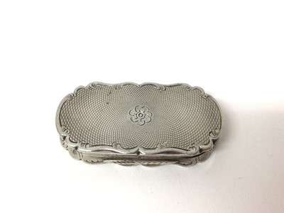 Lot 171 - Large Victorian silver vinaigrette of oval form with engine turning (Birmingham 1862) 5.25 cm
