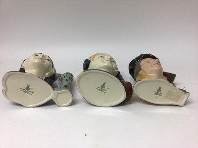 Lot 1181 - Set of seven Royal Doulton character jugs - Henry VIII D6642, Jane Seymour D6646, Anne of Cleves D6653, Catherine of Aragon D6643, Anne Boleyn D6644, Catherine Parr D6664 and Catherine Howard D6645