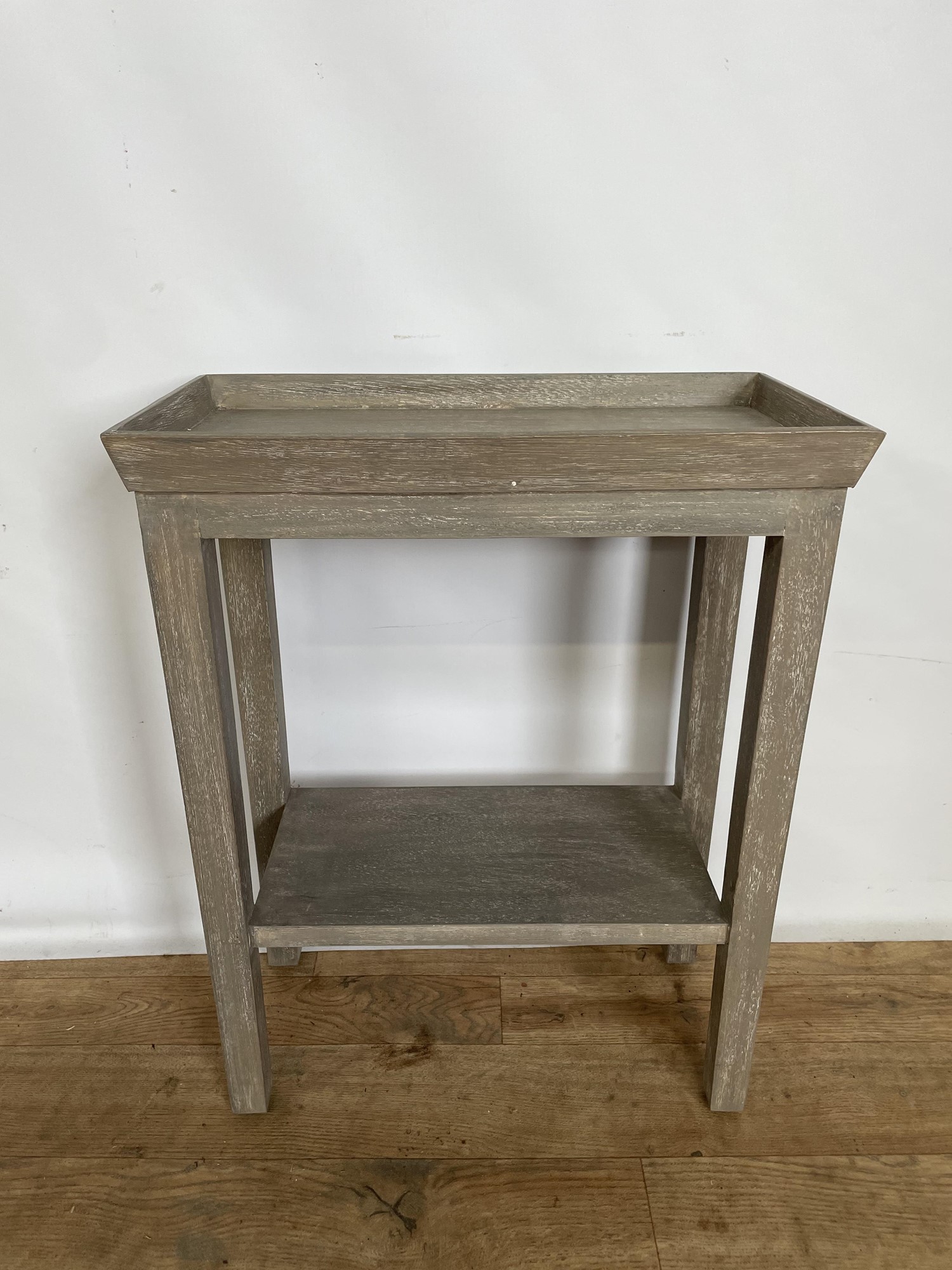 Lot 134 Modern OKA two height side table, 48cm wide