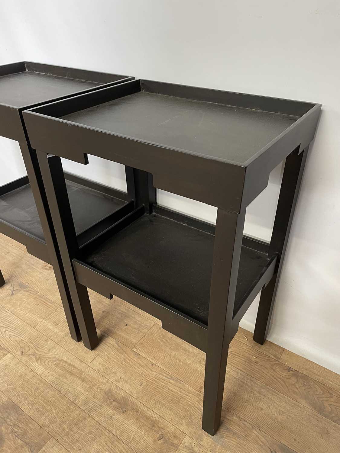 Lot 135 Pair Of Ikea Ebonised Two Tier Side Tables   116779 2 Medium 