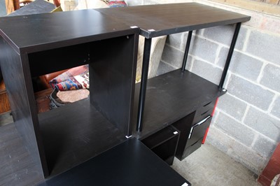 Lot 137 - Ikea suite of office furniture to include four tables, nest of drawers, and two other pieces (7)