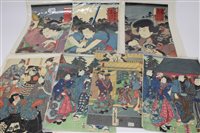 Lot 931 - Collection of 19th century Japanese woodblock...