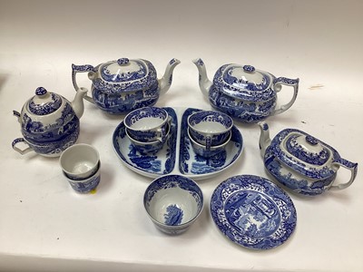 Lot 1198 - Spode blue and white Italian pattern tea and dinner service