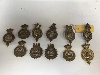 Lot 732 - Group of eleven Victorian glengarry to include 2nd Bn. The Essex Regiment (x3), South Hampshire Regiment and The East Suffolk Regiment (some copies noted) (11)