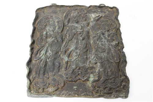 Lot 936 - Antique Chinese bronze plaque dePicturesting...