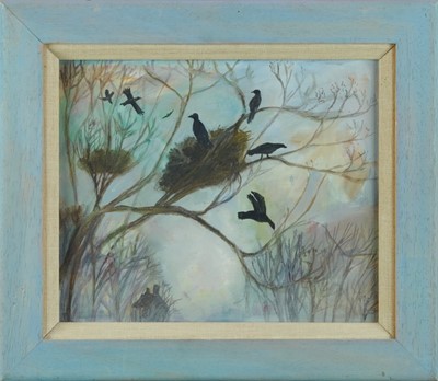 Lot 910 - *Tessa Newcomb (b. 1955) oil on canvas, The Rookery, signed, titled verso, 26 x 31cm, framed