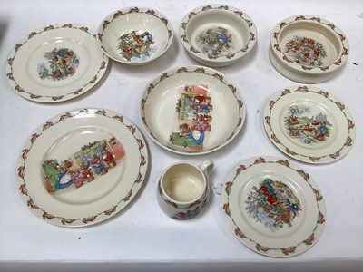 Lot 1202 - Collection of Royal Doulton Bunnykins china including bowls, plates, mug etc (9)