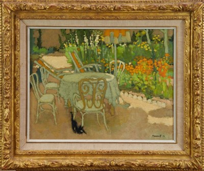 Lot 905 - Michel Dureuil (1929-2011) oil on canvas, La Table du Jardin, signed, 39 x 48cm, framed. Provenance: Thompson's Gallery, Aldeburgh