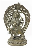 Lot 939 - Large Tibetan bronze bodhisattva figure, the...