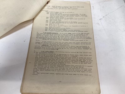 Lot 746 - Second World War Top Secret Operation Neptune (D - Day Landings), report of events as observed by the British Naval Liasion Officer to the Flag Officer, West. (Lieutenant Charles Pickering), from t...