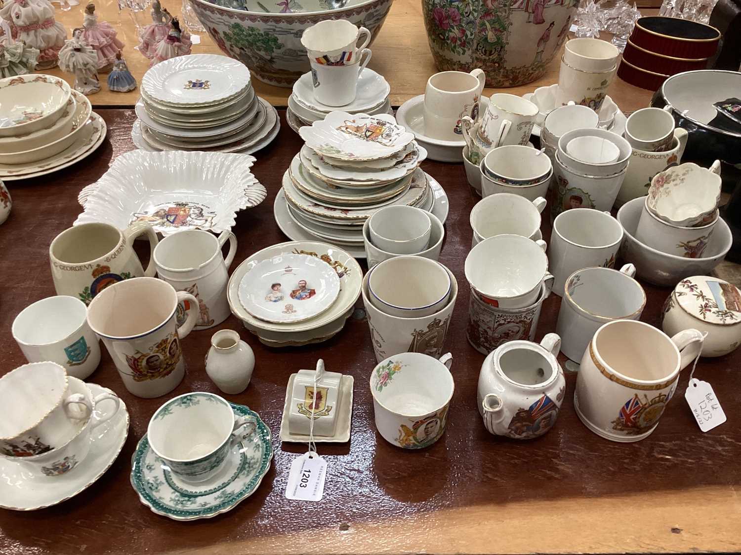 Lot 544 - Large collection of commemorative and crested china including W H Goss