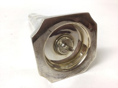 Lot 197 - Art Deco silver sugar castor of fluted taper form ( Birmingham 1923, Williams Ltd ) 22.5 cm