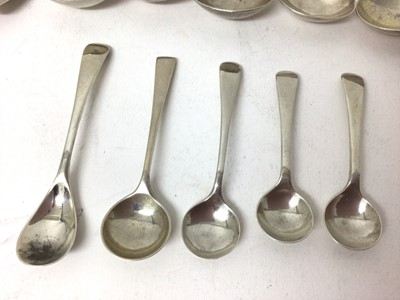 Lot 203 - Collection of Georgian and later salt spoons (12)