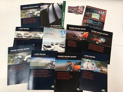 Lot 1991 - Collection of Land Rover Radio, Sat Nav, Telephone and other in car entertainment manuals, together with various Land Rover Navigation discs for Sat Nav's and an unused Range Rover P38 gear surroun...