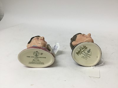 Lot 1219 - Five Royal Doulton character jugs - Sir Henry Doulton D6703, John Doulton D6656, Michael Doulton D6808, The Jug Collector D7147 and Winston Churchill D6934