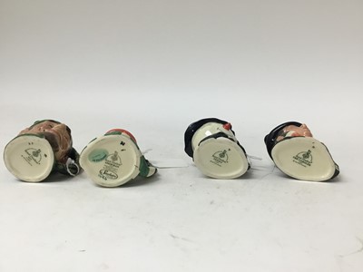 Lot 1220 - Seven Royal Doulton character jugs - Santa Claus D6900, Mrs Claus D6922, Snowman D6972, Elf D6942, The Angel D7051, The Caroler D7007 and Snowman D7962