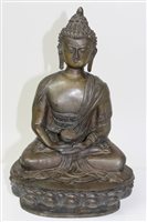 Lot 943 - Indo-Chinese bronze figure of a Buddha in...