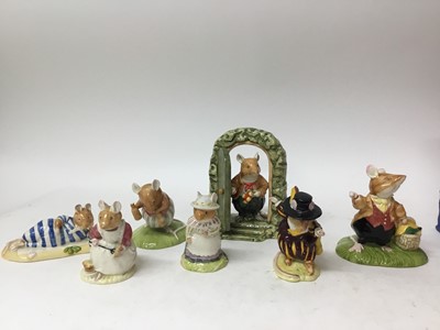 Lot 1223 - Twenty Seven Royal Doulton Brambly Hedge figures including Home For Supper, Lady Woodmouse, Basil, Wilfred Entertains, Primrose Entertains, Lord Woodmouse, Wilfred Carries The Picnic etc