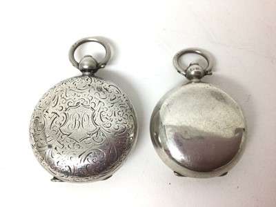 Lot 218 - Victorian silver sovereign case with floral decoration and George V silver plain Soverign case (2)