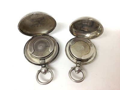 Lot 218 - Victorian silver sovereign case with floral decoration and George V silver plain Soverign case (2)