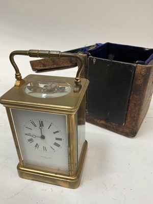 Lot 2572 - Early 20th century French brass carriage clock retailed by Furber and Sons, Paris