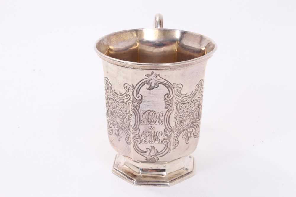 Lot 201 - Victorian silver christening cup