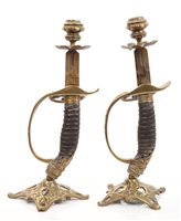 Lot 948 - Pair late 19th century German sword hilt...