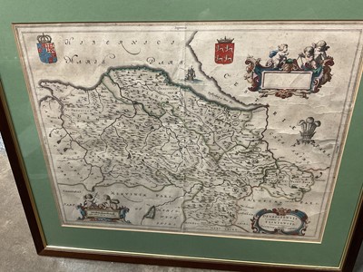 Lot 182 - Johannes Blaeu - mid 17th century engraved map - Denbigiensis comitatus et comitatus Flintensis Denbigh et Flintshire