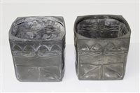 Lot 952 - Pair of Art Nouveau pewter Archibald Knox...