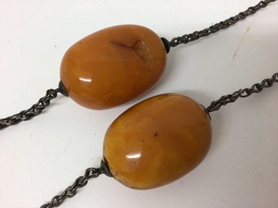 Lot 233 - Old butterscotch Amber bead necklace