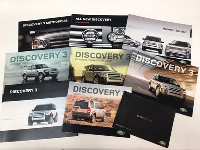 Lot 1981 - Collection of Land Rover Discovery 3 sales, accessories and other brochures including Metropolis special edition brochure and pocket guides (1 box)