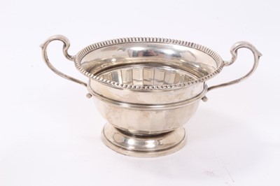 Lot 232 - Selection of 18th century silver and later including a pair of Georgian salts and other items