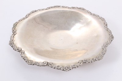Lot 233 - Selection of Continental silver and white metal including 800 standard dish and other item