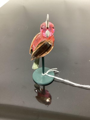 Lot 1253 - Swarovski crystal pink bird of paradise on stand