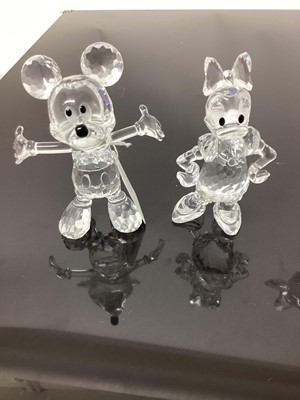 Lot 1254 - Three Swarovski crystal Disney figures - Mickey Mouse, Minnie Mouse and Daisy Duck