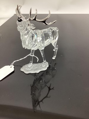 Lot 1255 - Swarovski crystal model of a stag