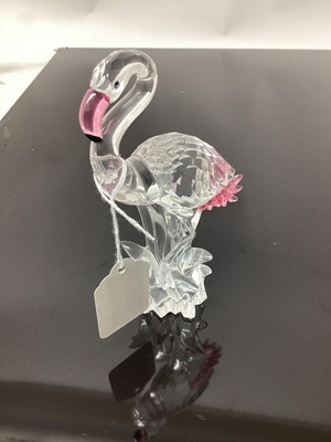 Lot 1256 - Swarovski crystal model of a flamingo